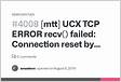 TCP recv error Connection reset by peer